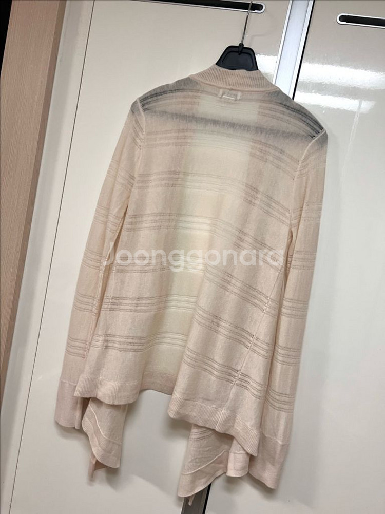 클럽모나코 캐시미어100% 숄 가디건 오픈 펀칭 니트--8