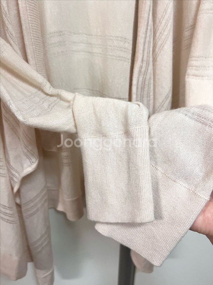 클럽모나코 캐시미어100% 숄 가디건 오픈 펀칭 니트--9