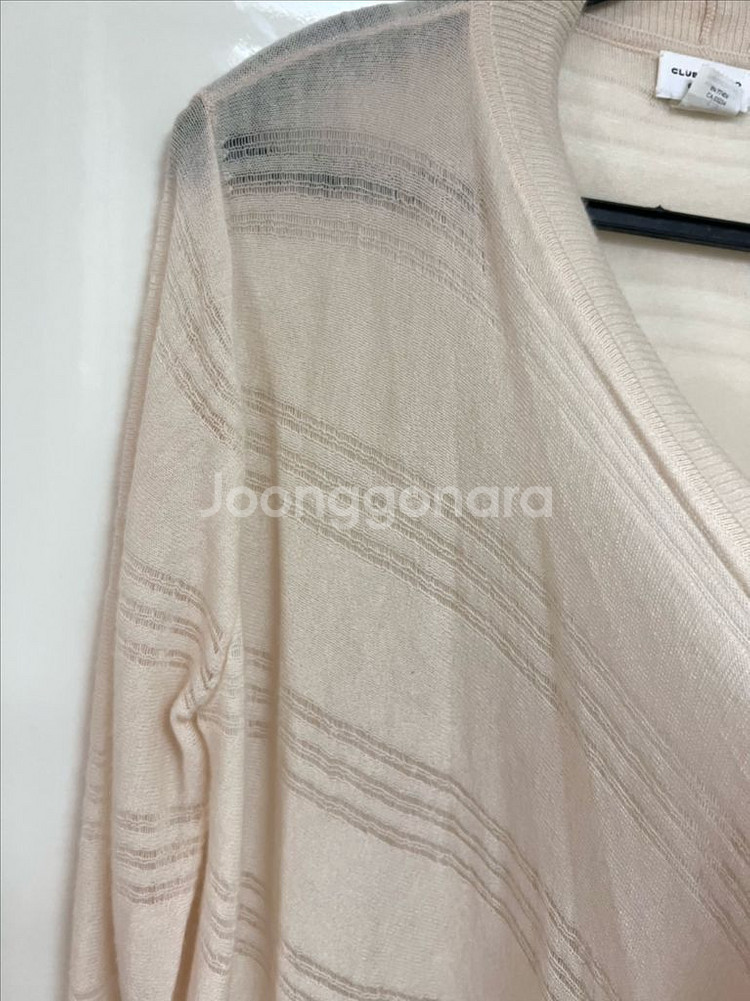 클럽모나코 캐시미어100% 숄 가디건 오픈 펀칭 니트--1