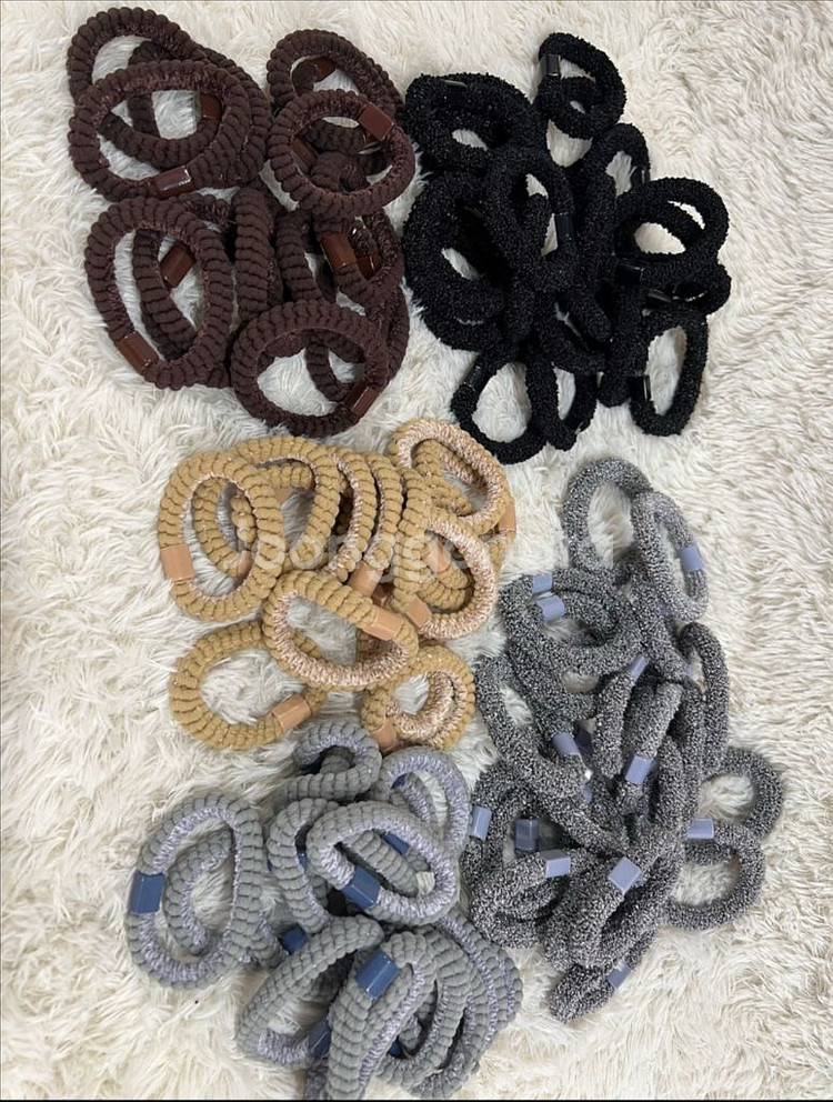 헤어끈 고무줄 곱창 머리끈 새상품--0