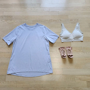 안다르 에어리핏 오버핏 숏슬리브 블루문그레이 4사이즈