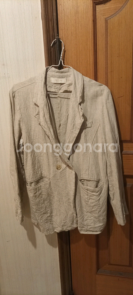 육육걸즈 린넨 자켓 베이지 FREE--4