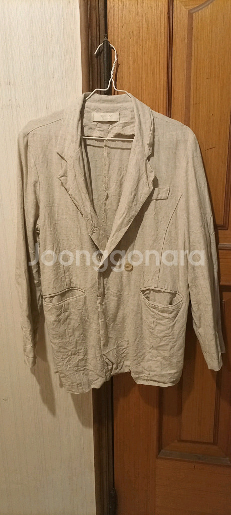 육육걸즈 린넨 자켓 베이지 FREE--3