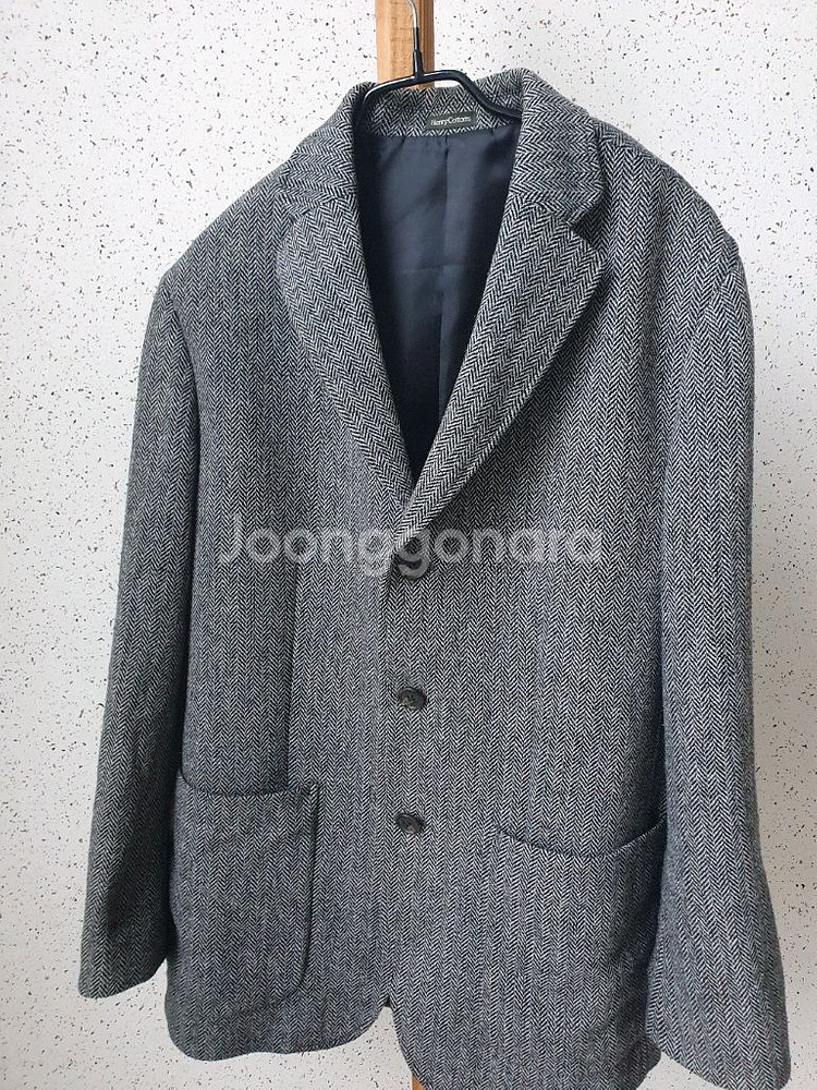 헨리코튼 헤링본 울 블레이저 95 남성자켓--0