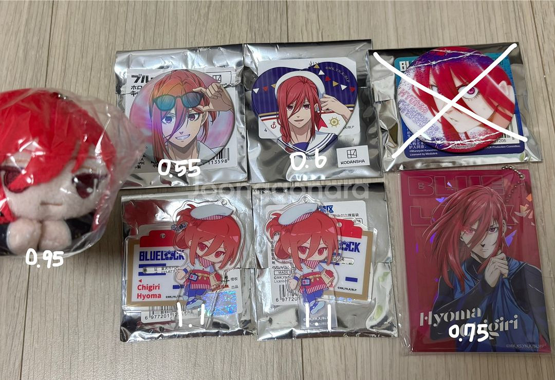 블루록 치기리 뱃지,아크릴,파샤,클카,메탈--0