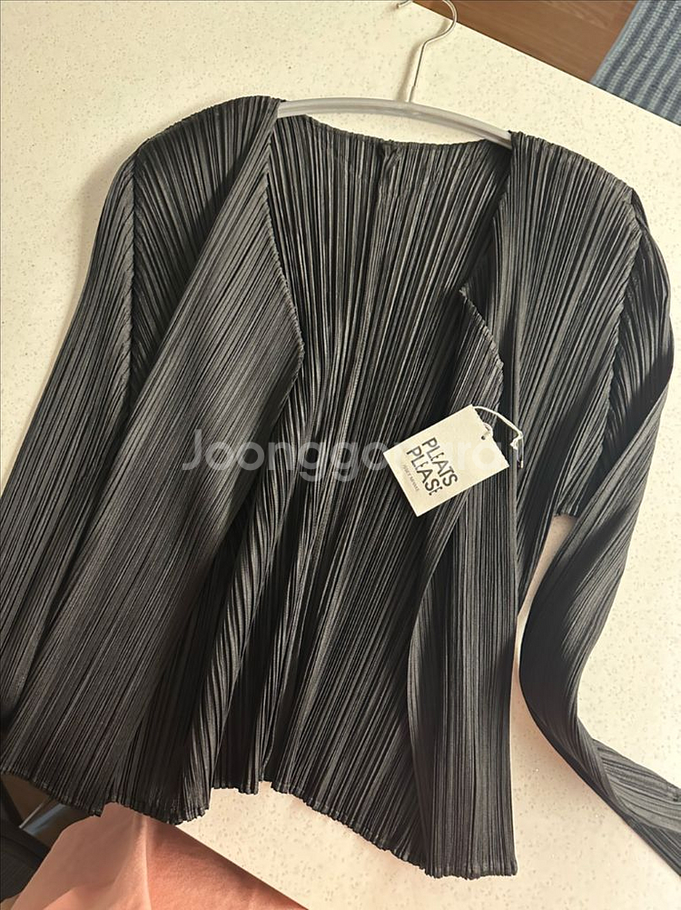 플리츠플리즈 베이직 가디건 블랙 3사이즈--2