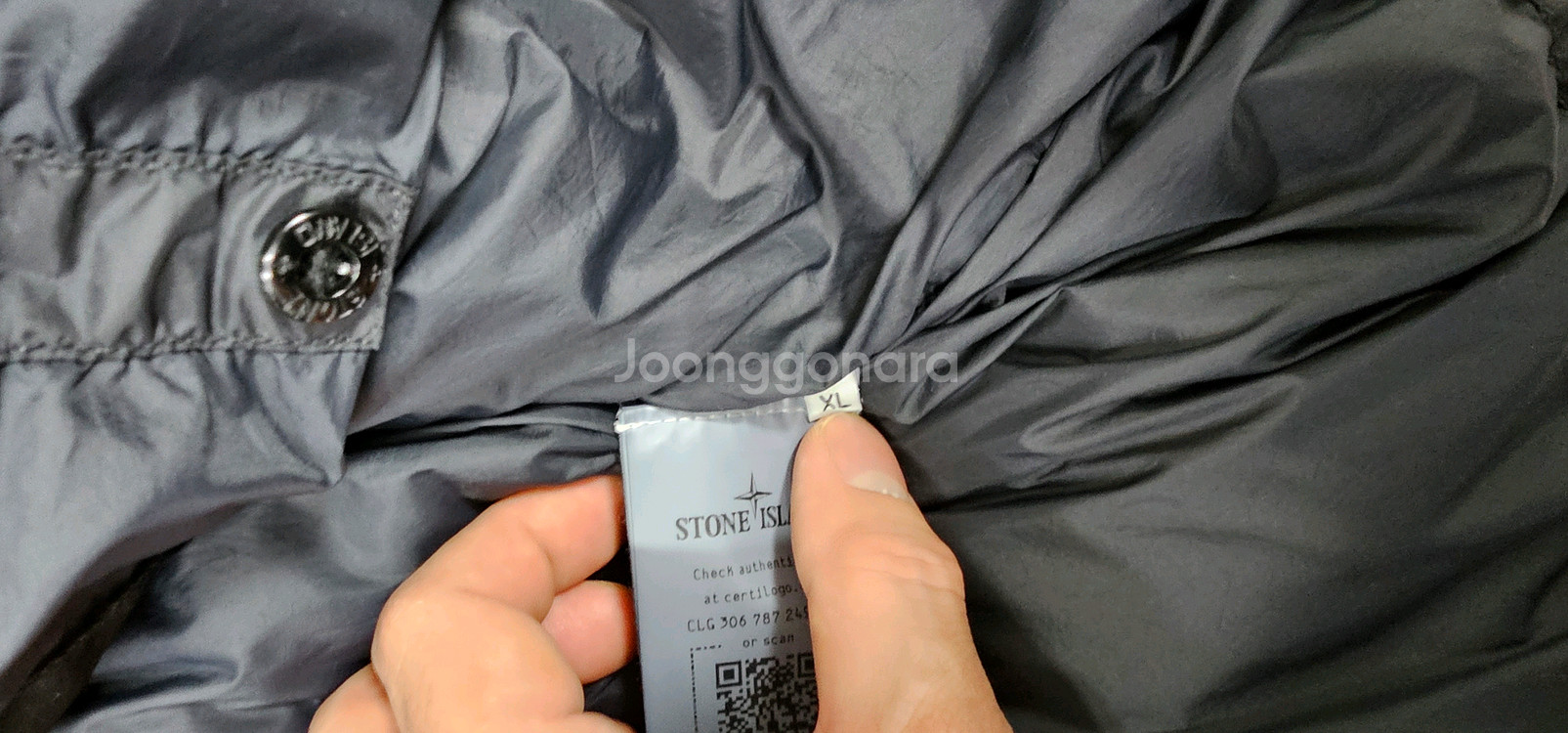 스톤아일랜드 클랭클랩스 24FW 숏패딩 XL 블랙--3