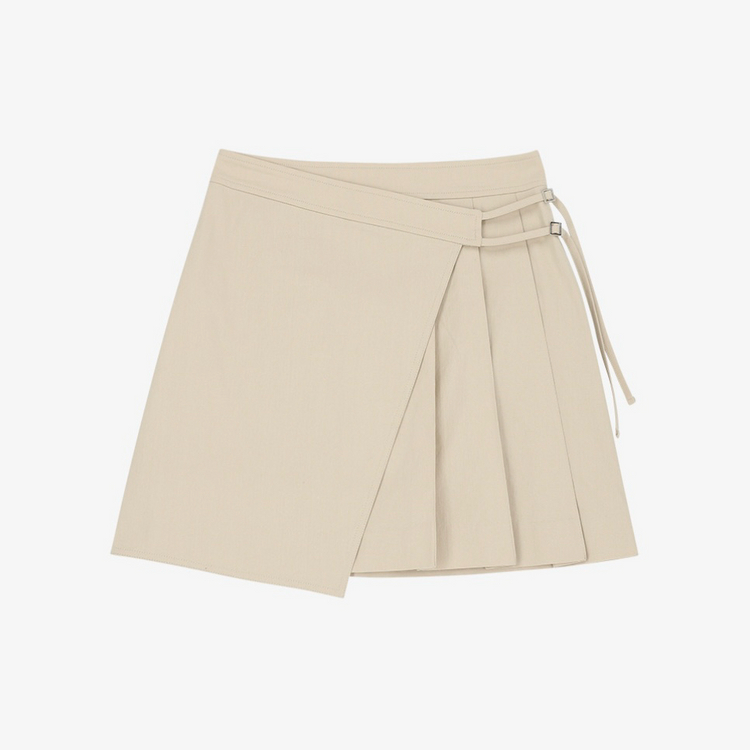 아티드 플리츠 스커트 베이지 새상품--4