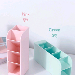 다용도 슬림 4단 펜 꽂이 그린, 화이트, 핑크