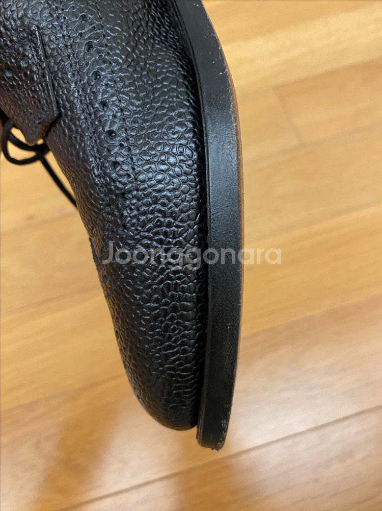 톰브라운 페블그레인 레더솔 롱윙 브로그 여성 블랙 38--8