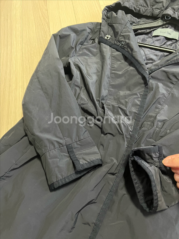 아이잗바바 퀼팅누빔 후드 롱패딩 점퍼 경량바스락코트자켓--3