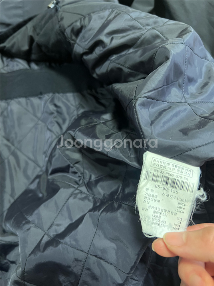 아이잗바바 퀼팅누빔 후드 롱패딩 점퍼 경량바스락코트자켓--2
