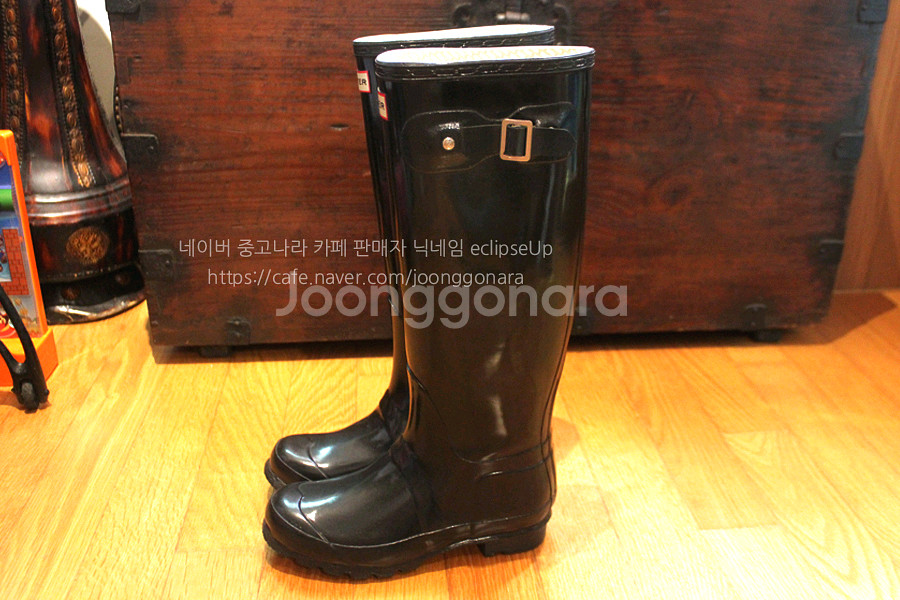 헌터레인부츠 EU36사이즈 글로스 롱부츠225 장화--4