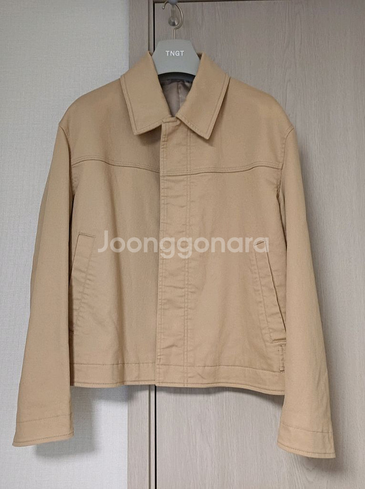 쿠어 베이지 크롭 트러커 자켓 M 100사이즈 판매--0