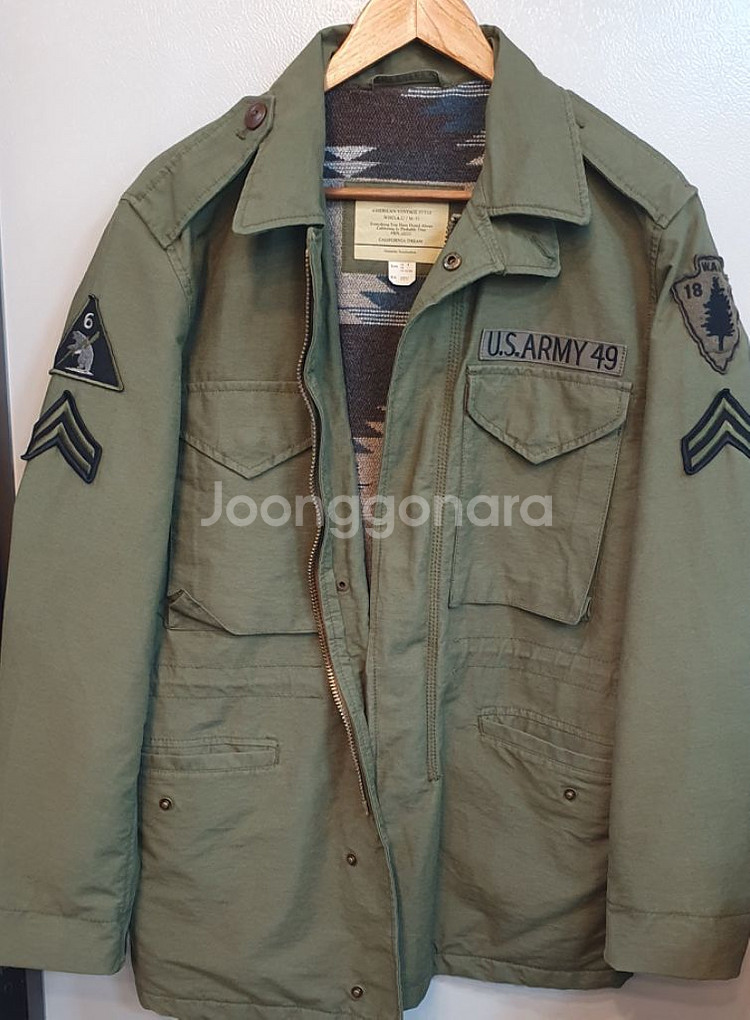 US ARMY 49 야상 카키색 점퍼입니다. 독특한 와--0