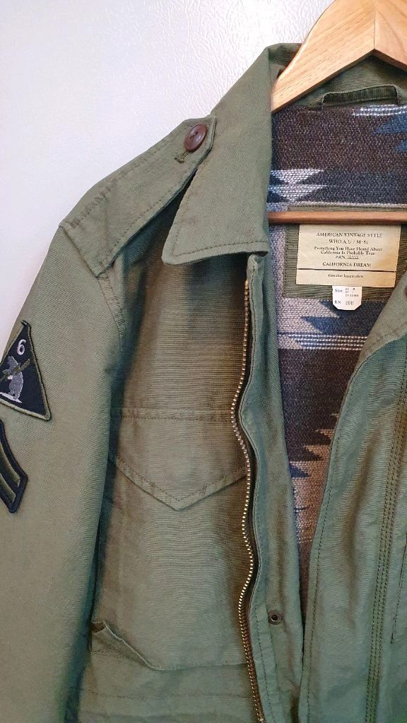 US ARMY 49 야상 카키색 점퍼입니다. 독특한 와 이미지