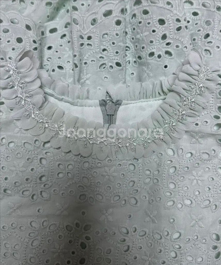 바이씨니 제작 케이크펀칭 블라우스 팬츠 셋업 민트--2