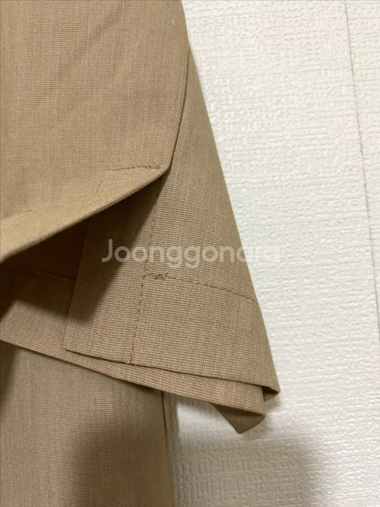 가니송 플리츠 더블 버튼 자켓 원피스--5