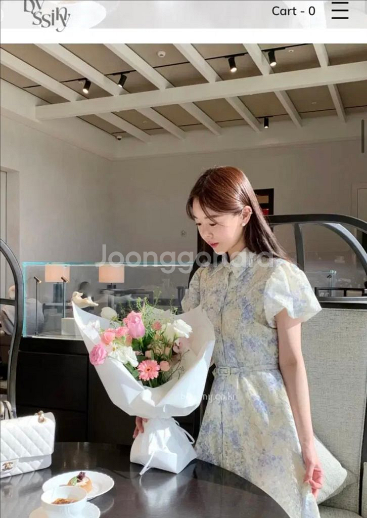 바이씨니 제작 수묵화원피스 노랑 프리 키작녀--0