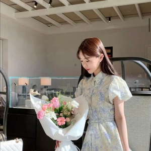 바이씨니 제작 수묵화원피스 노랑 프리 키작녀