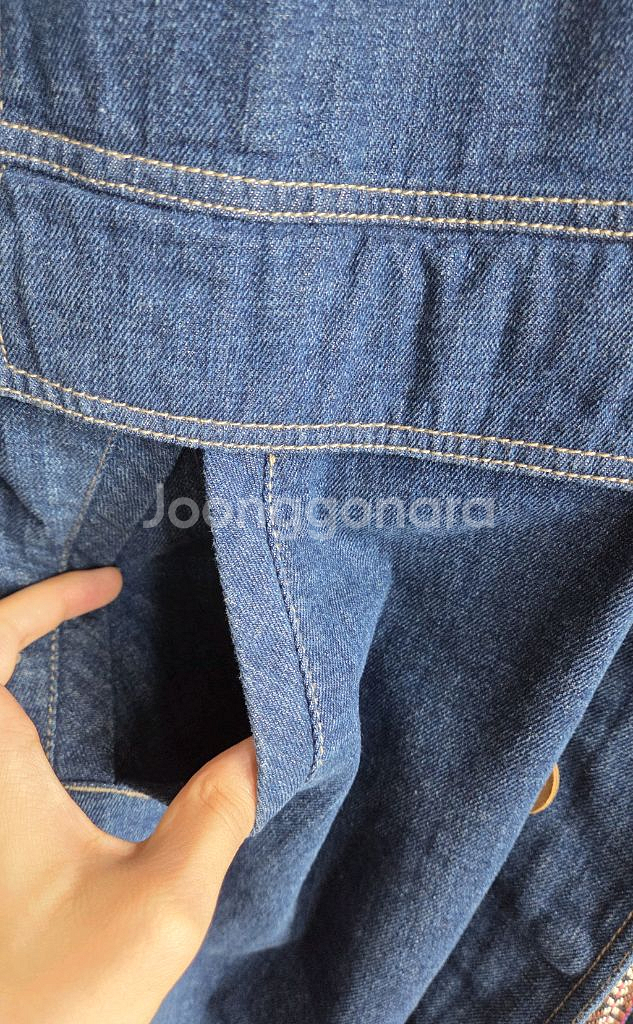 써스데이 아일랜드 데님 롱 자켓 사이즈s--3
