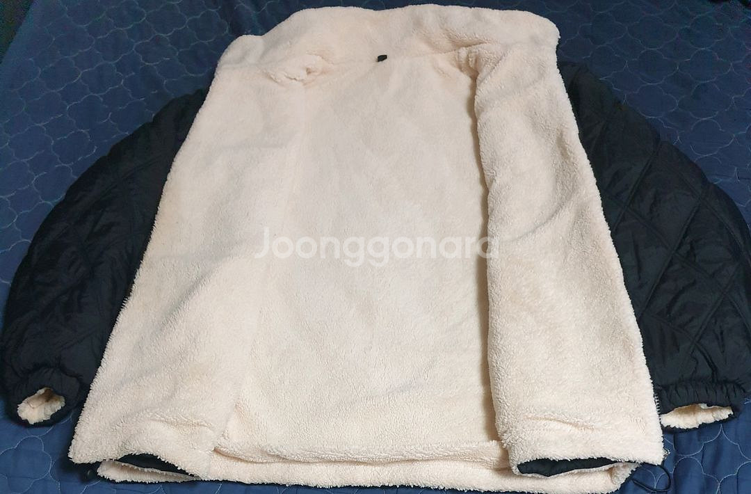 오버핏 양털 퀄팅 패딩 자켓 블랙 (XL)--1