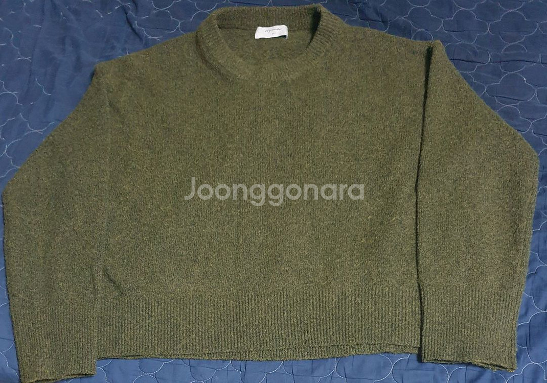오버핏 긴팔니트 카키 (XL)--0