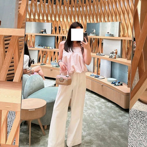 마이아이코 니즈 와이드 데님 팬츠 오프화이트 S 새상품