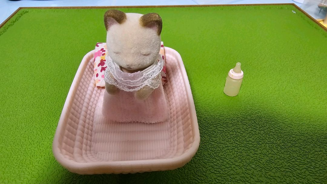 실바니안 크림캣 슬리핑 아기 이미지