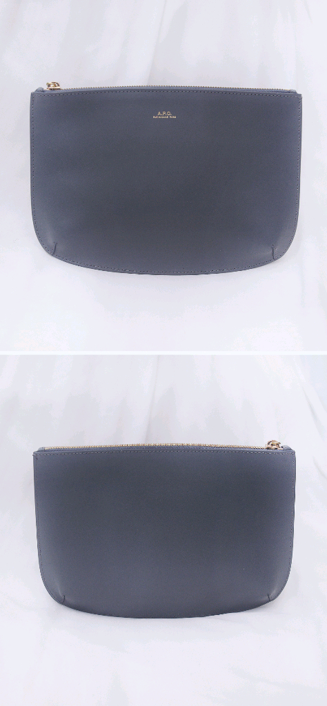 미사용) 아페쎄 사라 하프문 가죽 클러치.파우치백--3