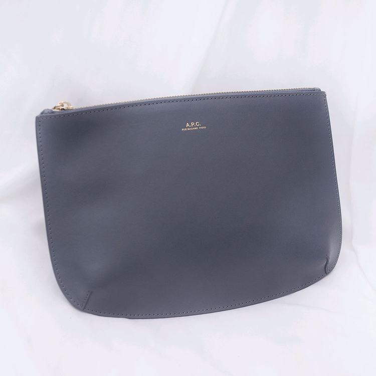 미사용) 아페쎄 사라 하프문 가죽 클러치.파우치백--2
