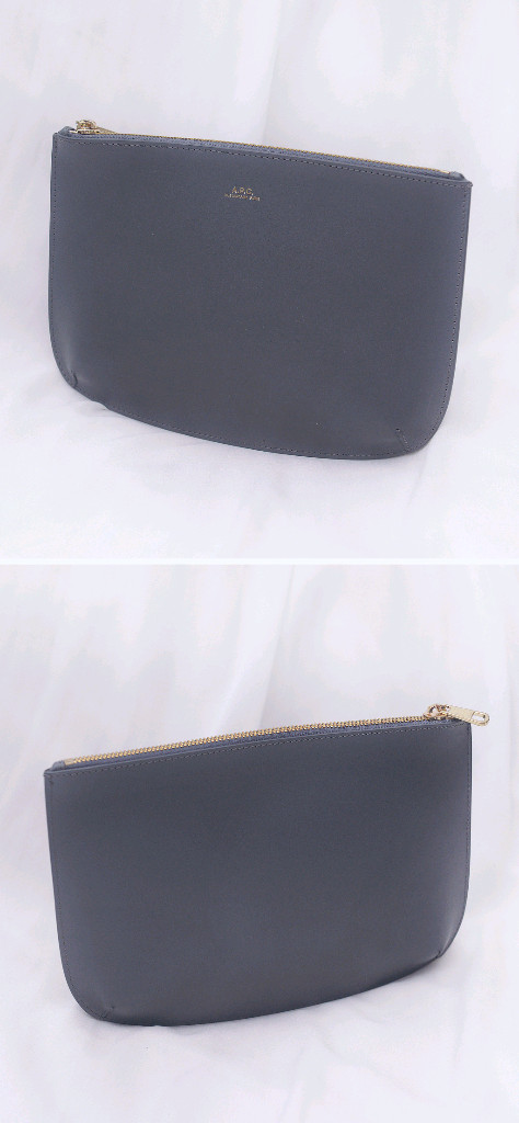미사용) 아페쎄 사라 하프문 가죽 클러치.파우치백--8