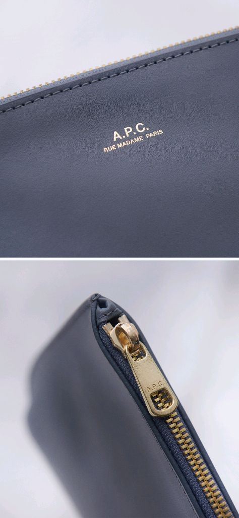 미사용) 아페쎄 사라 하프문 가죽 클러치.파우치백--6