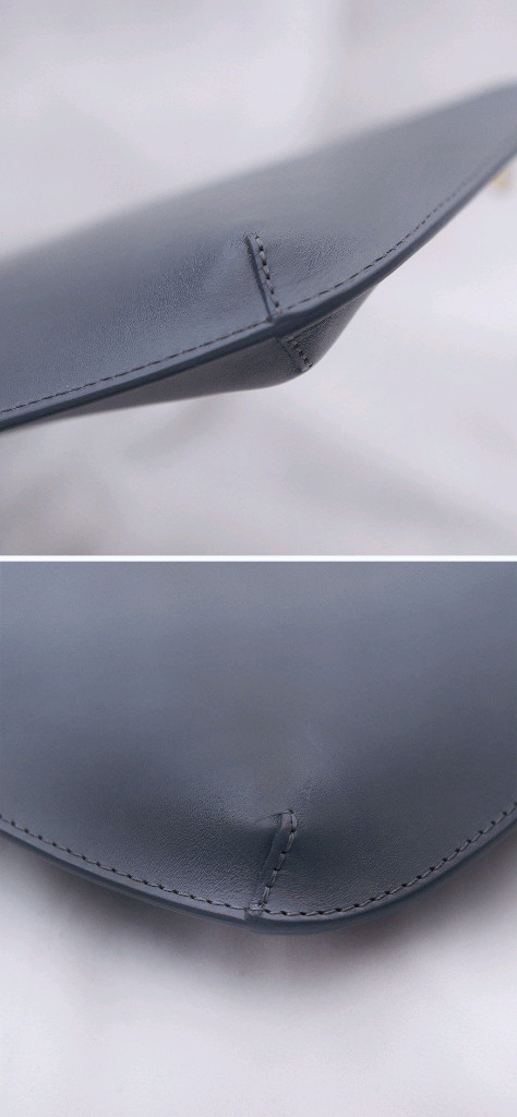 미사용) 아페쎄 사라 하프문 가죽 클러치.파우치백--7