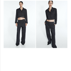 (새상품) ZARA 스티치 크롭 점퍼 M
