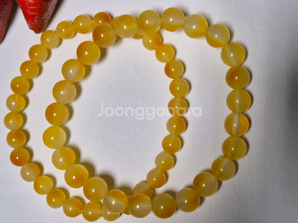 천연 황마노 6mm + 8mm 팔찌 1+1--2