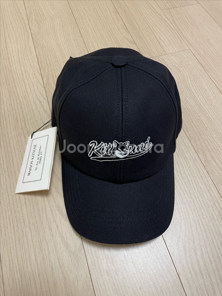메종키츠네 폭스 로고 볼캡 모자 블랙 새제품--0