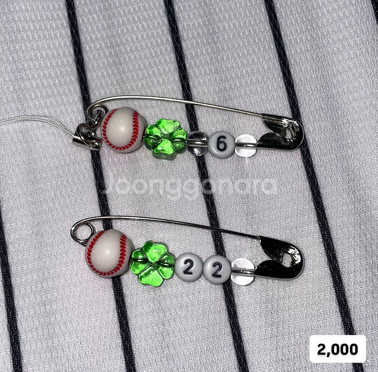 주문제작) 클로버 야구 하트 키링 엘지한화SSG삼성NC--7