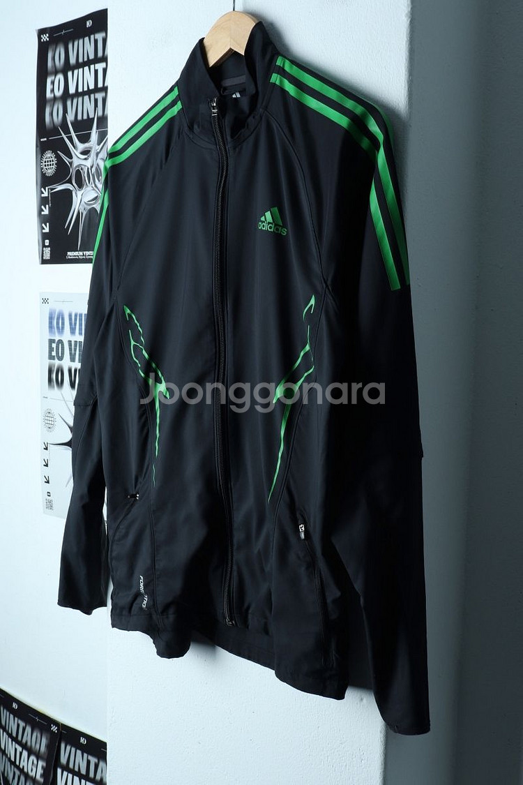 (M-L) 아디다스 집업져지 트랙탑 블랙 올드스쿨--0