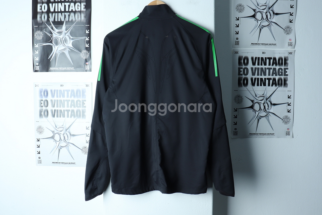 (M-L) 아디다스 집업져지 트랙탑 블랙 올드스쿨--5