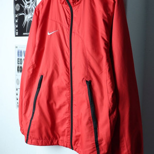 (L-XL) 나이키 집업 바람막이 점퍼자켓 축구 레드