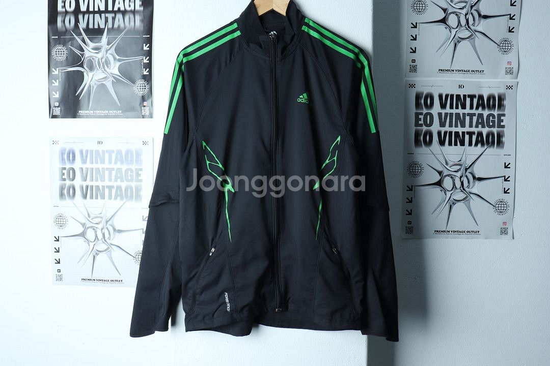 (M-L) 아디다스 집업져지 트랙탑 블랙 올드스쿨--1