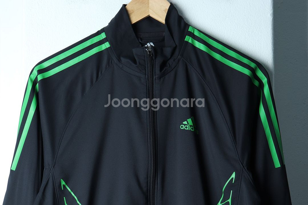(M-L) 아디다스 집업져지 트랙탑 블랙 올드스쿨--2