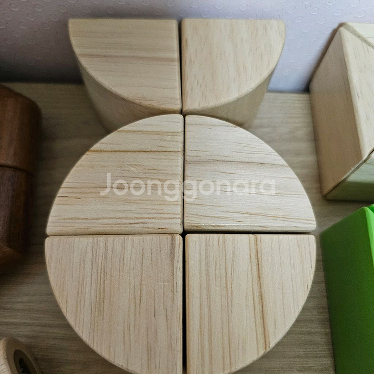 ((완벽구성)) 키즈스콜레 크리에이티브7 원목자석블럭--4