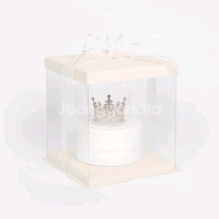 투명 케이크 박스, 케이크 칼, 초--0