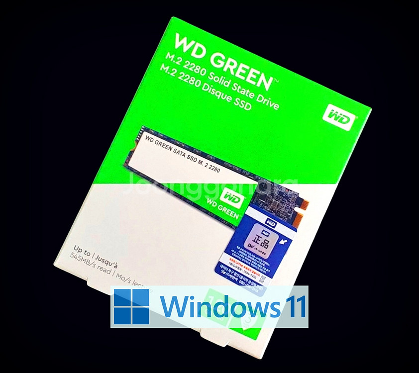 윈도우11 설치 WD M.2 SATA SSD 120GB--0