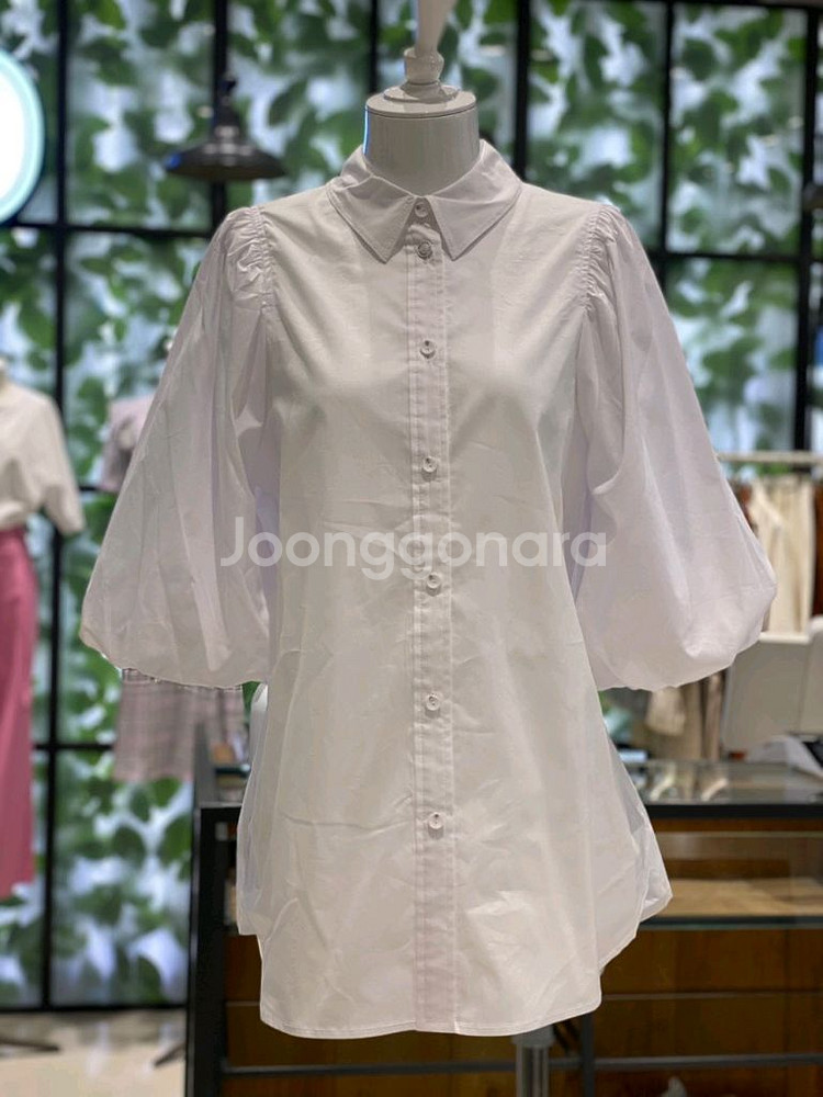 듀엘 퍼프소매 블라우스--2