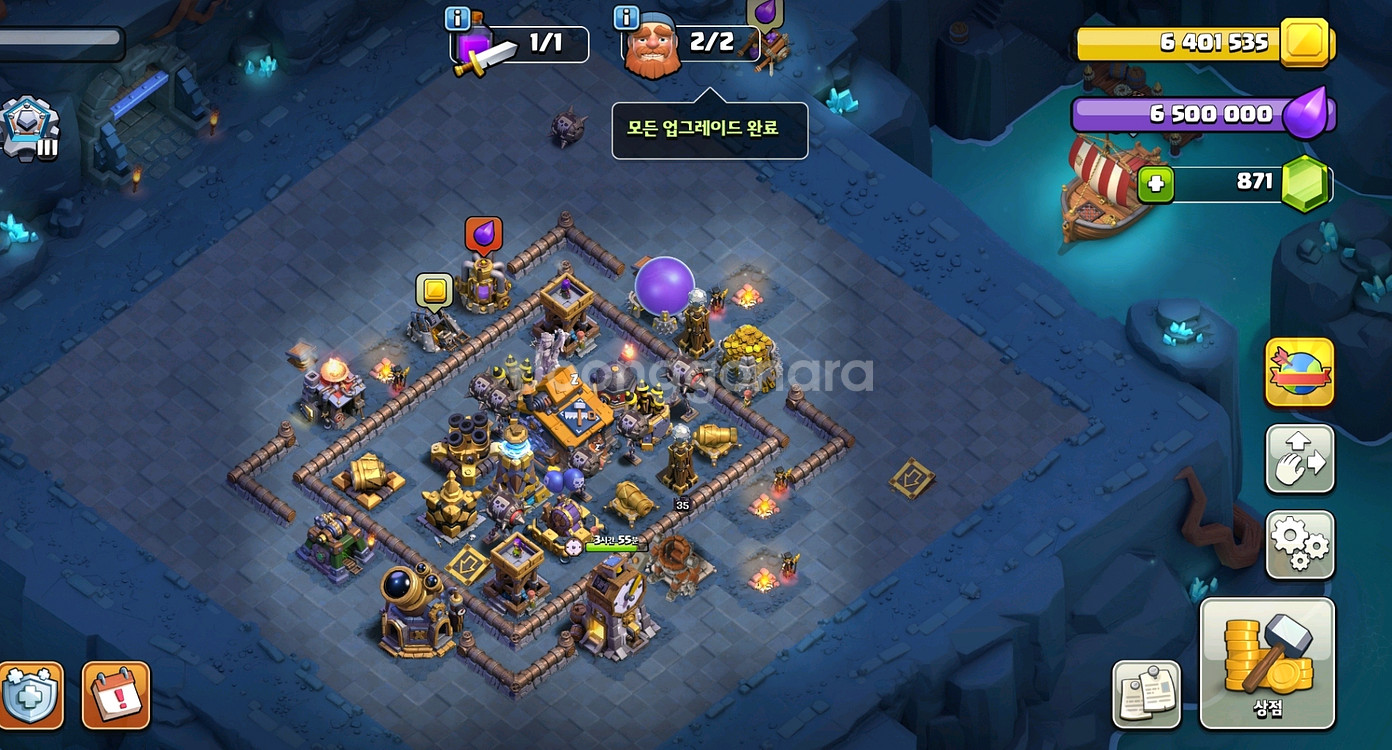 클래시오브클랜 17홀 풀영웅/풀방타/장인기지풀업--9