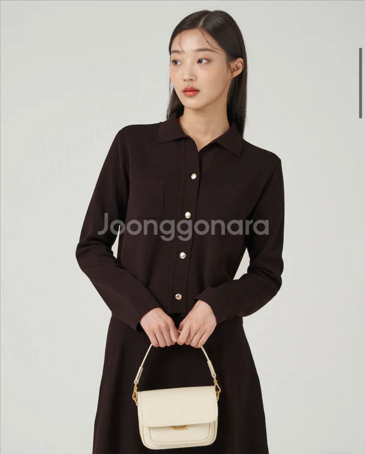 빈폴 레이디 오픈 칼라 가디건--1