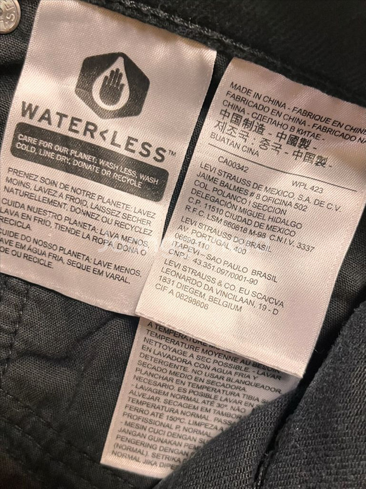 리바이스 블랙진 데님팬츠 W36 L34--4